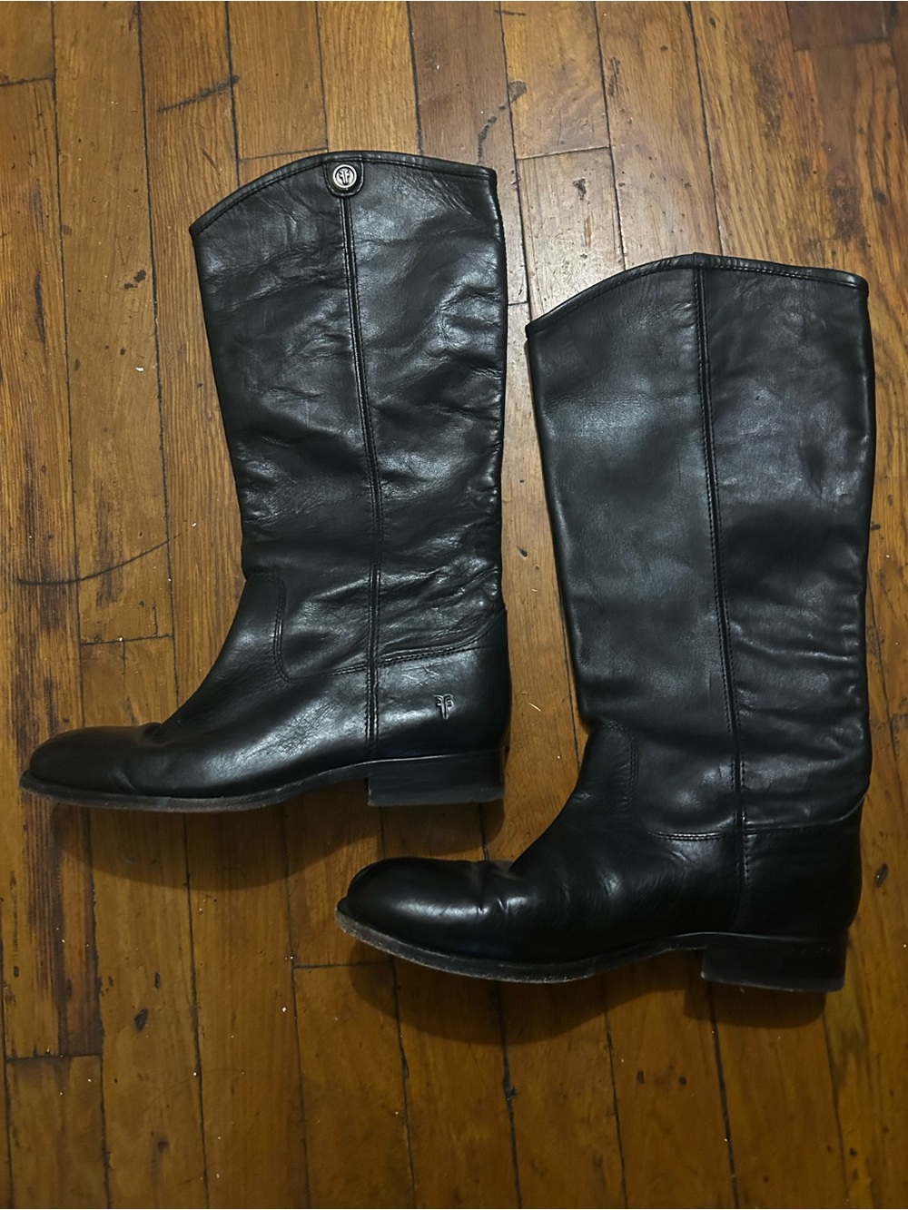 Frye Black Leather Mid-Calf Women's Boots